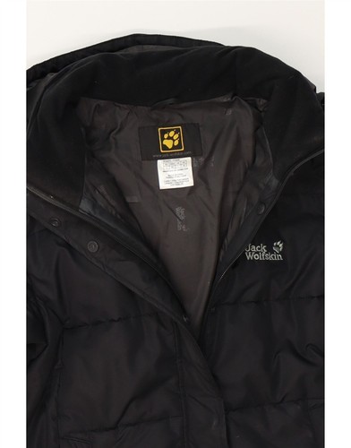 JACK WOLFSKIN Womens Hooded Padded Coat UK 16 Large Black Polyester AK03 - Picture 3 of 3
