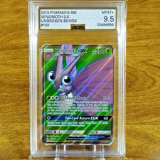 Pokemon Unbroken Bonds Venomoth GX 193/214 AGS Mint+ 9.5 Full Art Holo Rare 2019 on eBay