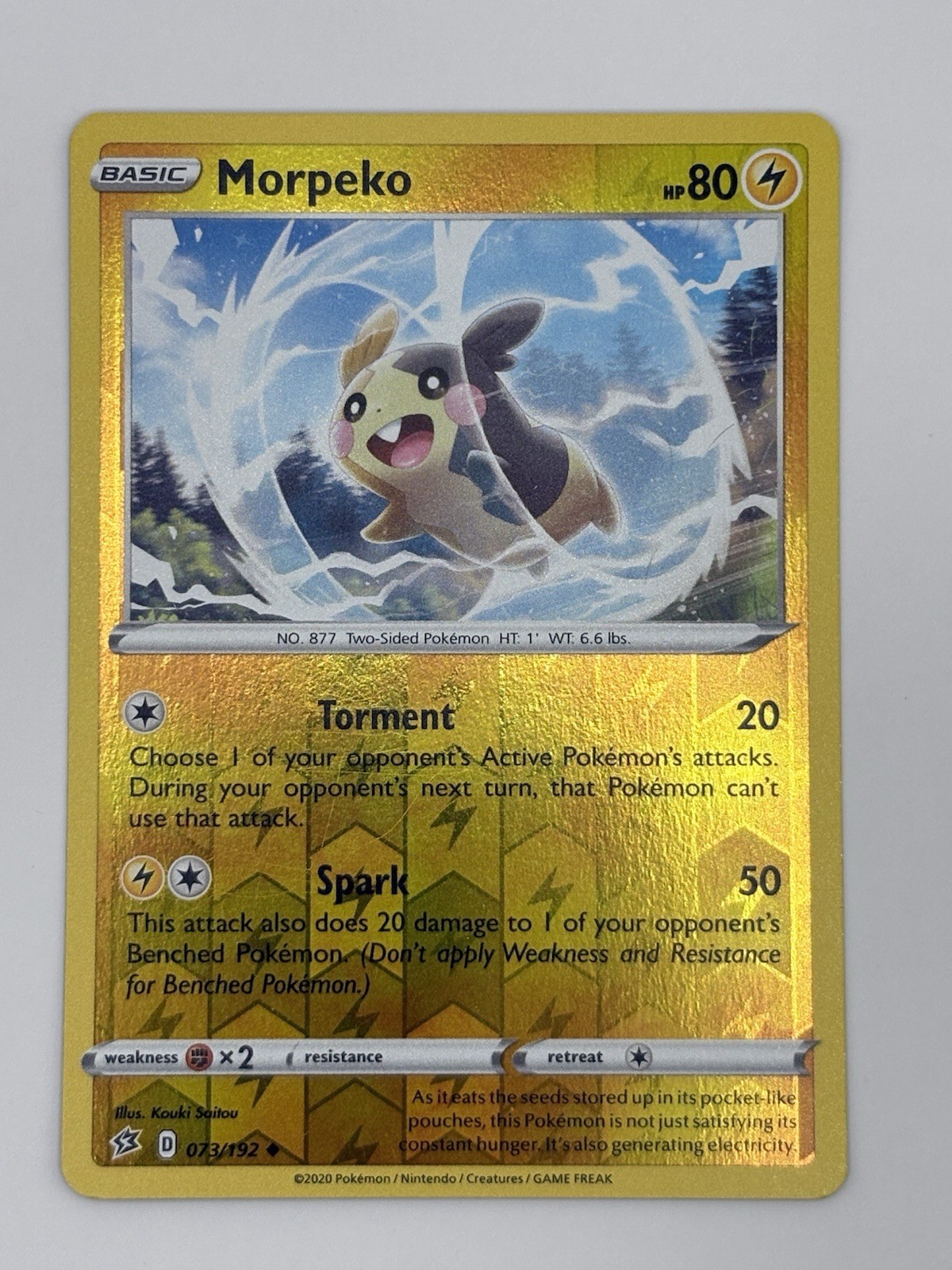 Morpeko Reverse Holo Uncommon SWSH02: Rebel Clash 073/192 NM
