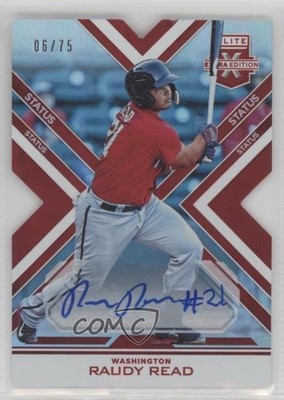 2016 Panini Elite Extra Edition Status Red Die-Cut 6/75 Raudy Read #135 Auto 1p5