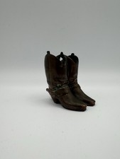 Vintage Dodge Inc. Brass Cowboy Boots with Spurs Collectible Toothpick Holder