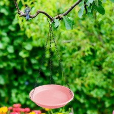 Birds Feeder and Birdbath Bowl with Chains Bird Food Tray for Gift Lawn