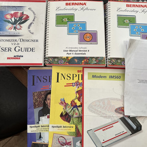 Bernina Artista 200 Customizer/Designer User Guide Embroidery Books