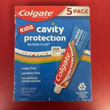 Colgate Kid's Cavity Protection Toothpaste Bubble Fruit 5 Pack 4.6 Oz Exp 2/27