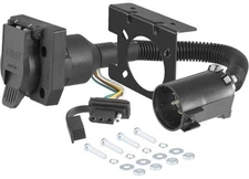 Curt 55774 USCAR Dual-Output 7-Way Round & 4-Way Flat Connector