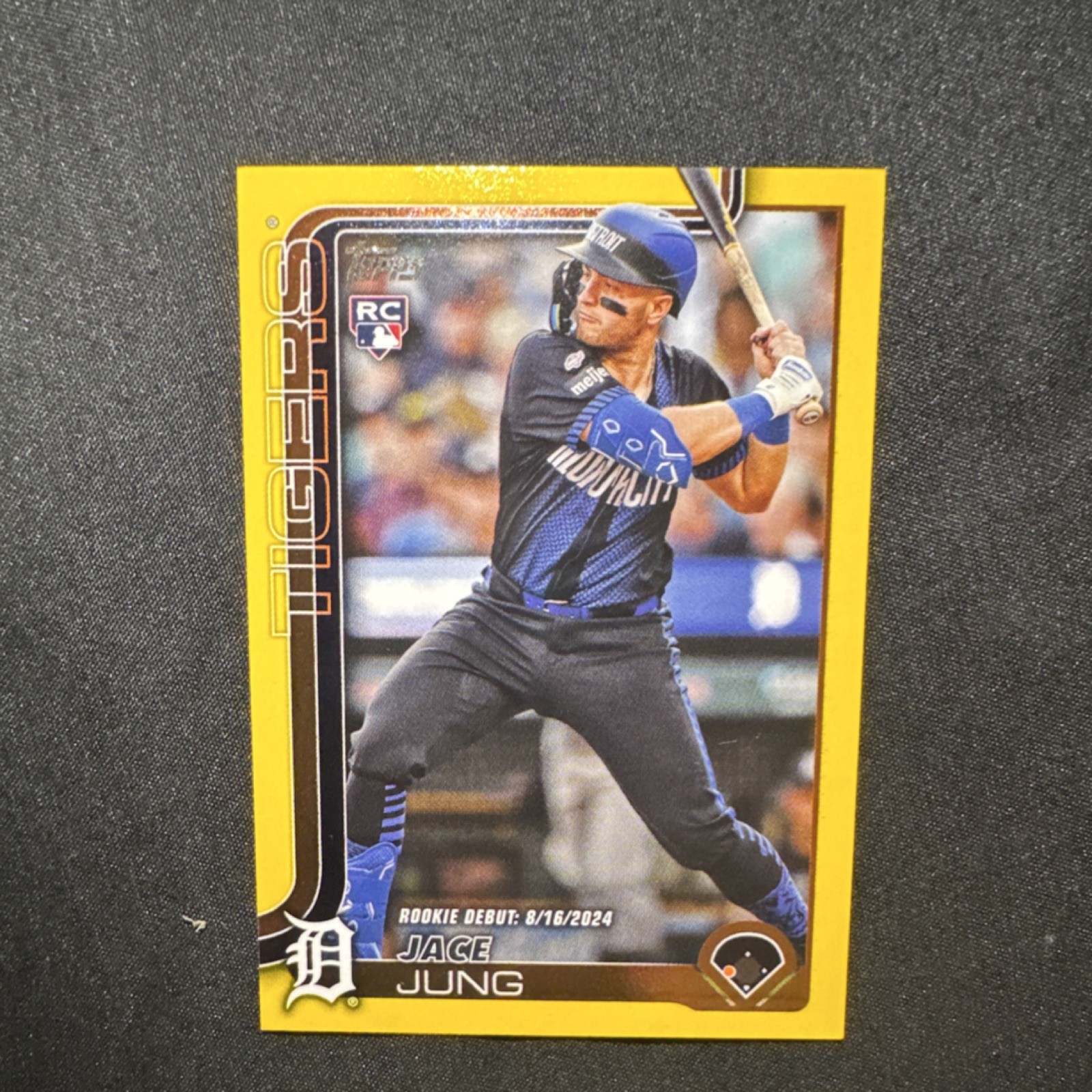 Topps Jace Jung Detroit Tigers 2025 Update Series Rookie Debut Yellow #US93