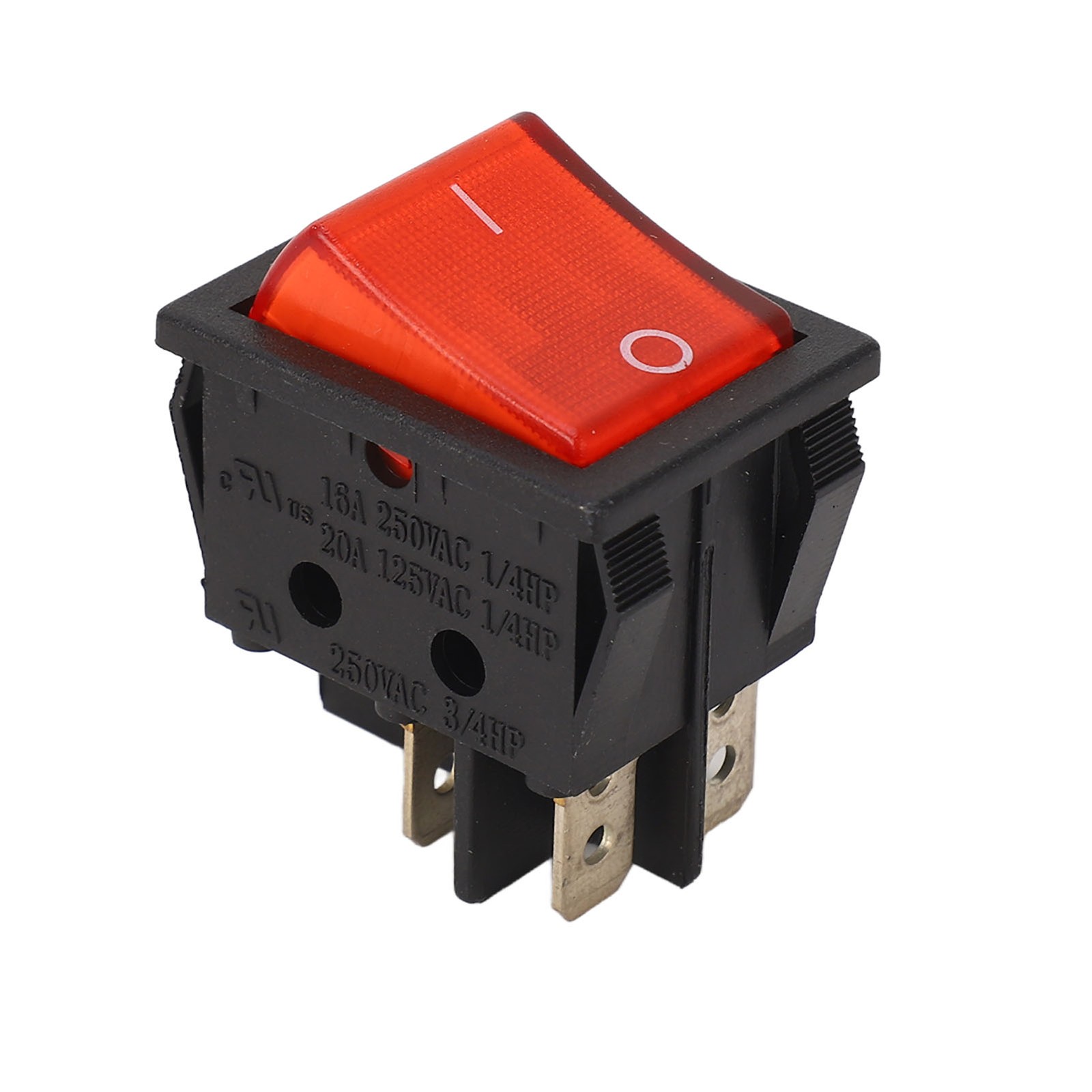 HOT 10PCS Square Rocker Switch With LED 2 Position 4 Pin ON OFF DPST Switch For☜