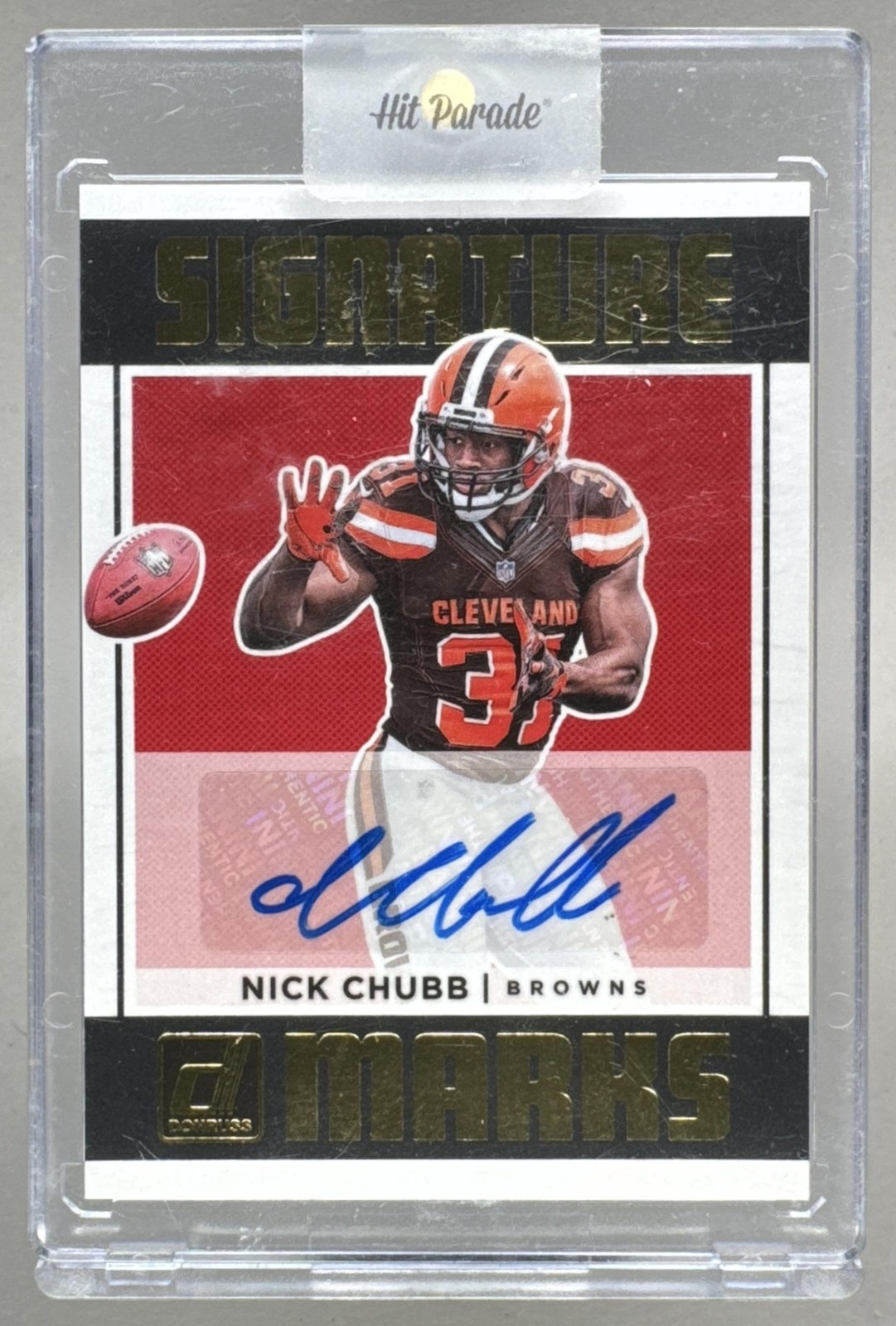 Nick Chubb Panini Donruss Signature Marks #SMNC Base