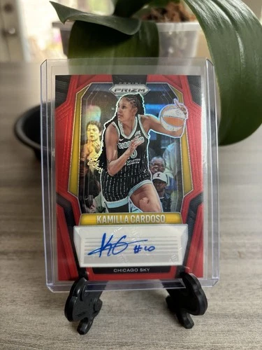 Kamilla Cardoso - 2025 Panini Prizm WNBA Red Auto /99