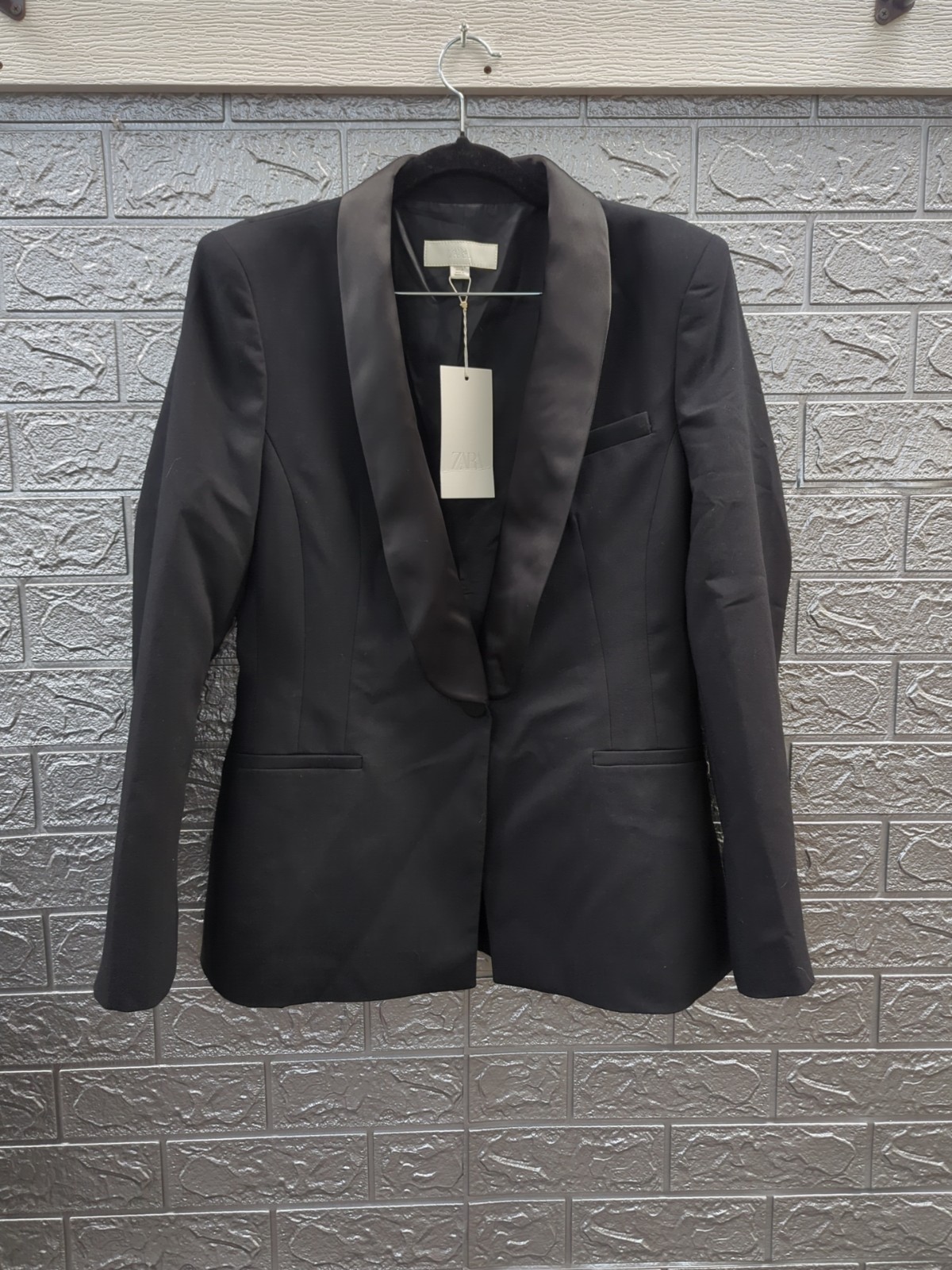 New Zara Tailored Tuxedo Blazer Women's Size Medium