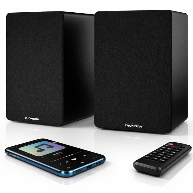 THOMSON WS400DUO SISTEMA MULTIMEDIALE CASSE DA SCAFFALE Bluetooth®5.0 RCA 50Watt