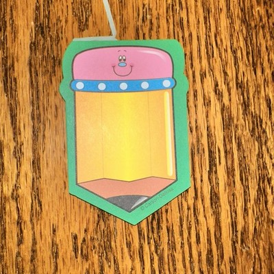 Vtg Carson Dellosa Smiling Pencil Mini Note Pad Y2K 16 Sheets Classroom