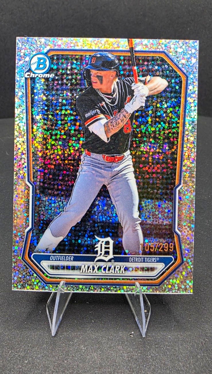 2026 Bowman Chrome Max Clark Speckle Refractor /299 BCP-236 Tigers
