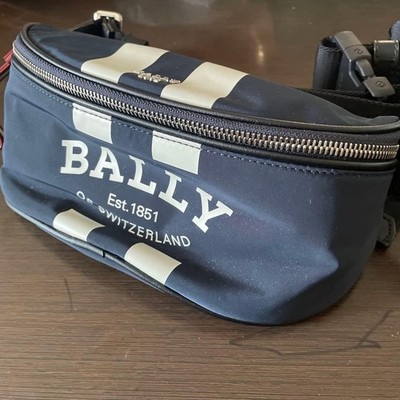 BALLY Bally Waist Bag Body Belt  Bag Nylon Nay  Men's Japan