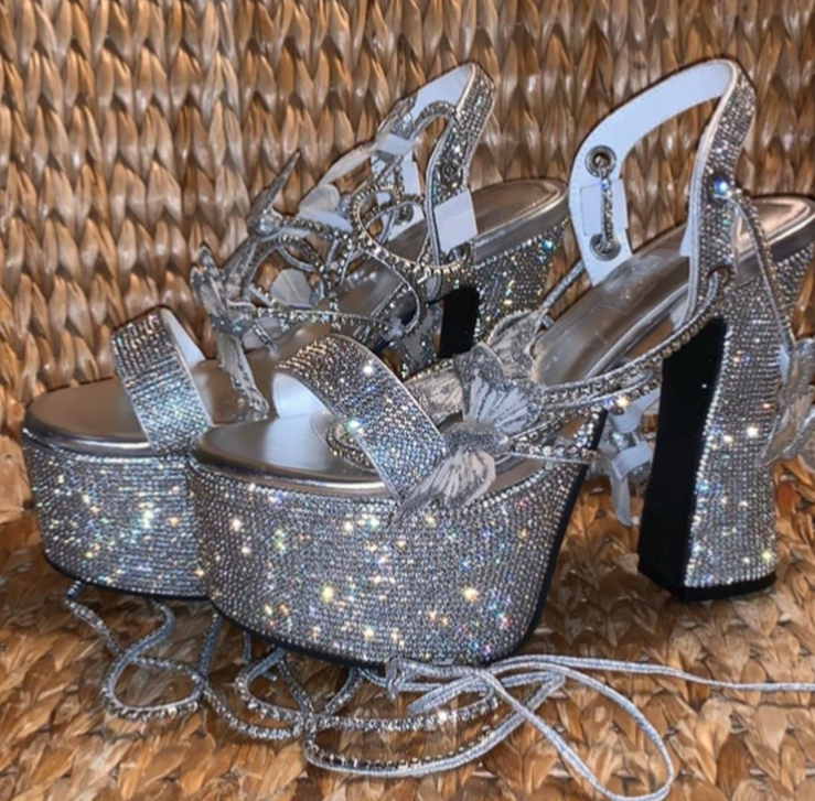 Bling Tie Up Heel main image 1