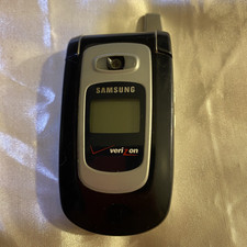 Samsung SCH-A870 Silver  Black Verizon Rare Flip Phone Working Conditio Unknown