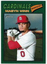 2026 Topps Heritage - Masyn Winn #358 Dark Green Border