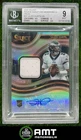 Jalen Hurts RC BGS 9 2020 Panini Select 189/199 Rookie Patch Auto #RSM-JHU