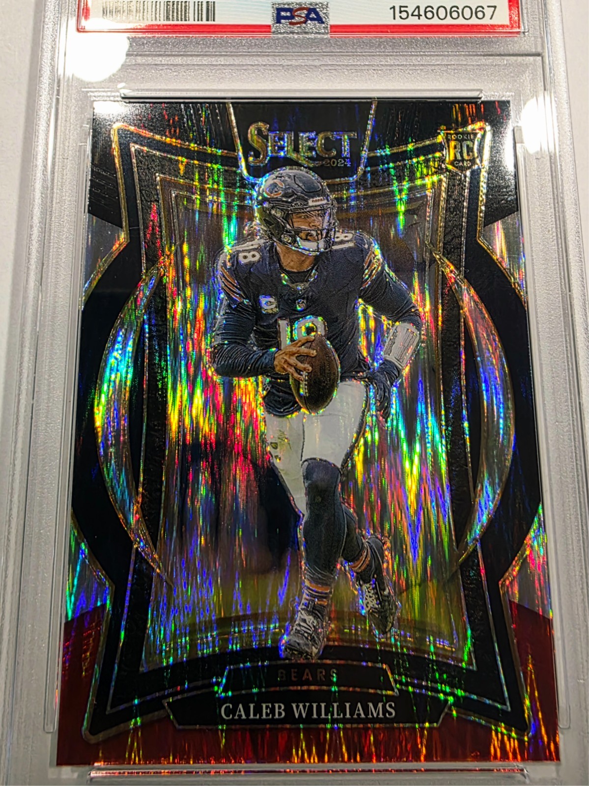 2024 Select # 25 ● Caleb Williams RC ● Concourse ● Black and Red Shock ● PSA 9!! view 4