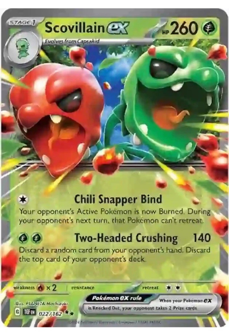 SCOVILLAIN EX 022/162 TEMPORAL FORCES POKEMON (DOUBLE RARE, NM)