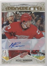 2018-19 Upper Deck Parkhurst Prominent Prospects Gold Michael Rasmussen Auto 3ug