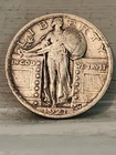 Key Date 1921 Standing Liberty Quarter In Choice VF ++. Great Detail And Bold...