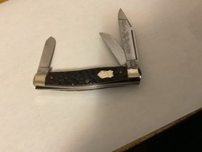 VINTAGE DISCONTINUED FIGHT’N ROOSTER JIGGED BONE STOCKMAN KNIFE NICE