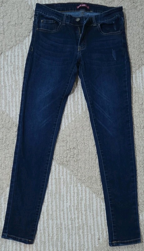 APRIL GIRL Skinny Jeans Girls Dark Blue Size 5 Stretch Denim