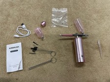 Art Crpen airbrush kit with compressor used pink complete set wireless nail art