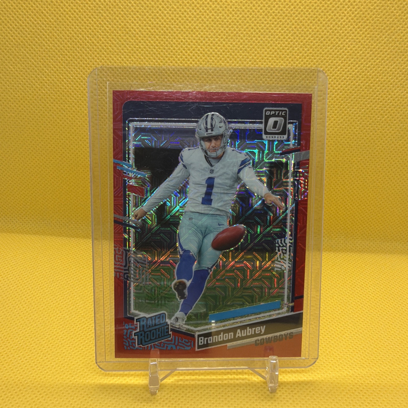 Brandon Aubrey 2023 Donruss Optic #226 Choice Red Mojo Prizm SP Rated Rookie RC