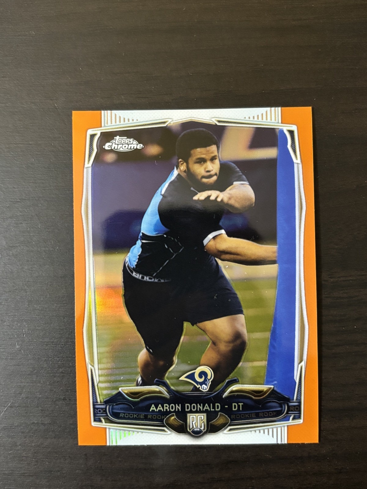 Aaron Donald 2014 Topps Chrome Rookie Orange Refractor #175 RC St Louis LA Rams