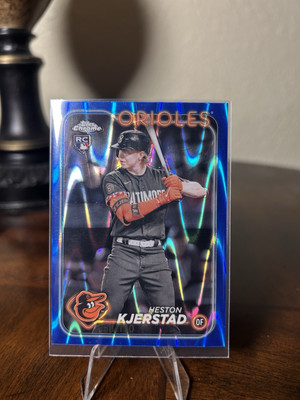 2024 Topps Chrome - Blue RayWave Refractor #142 Heston Kjerstad /150 (RC)