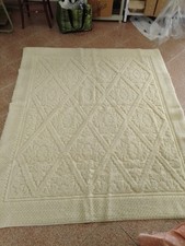 Tappeto Sardo Lana 100% Usato Color Ecrú Misure 204x 173 cm. Eccellenti Condiz.