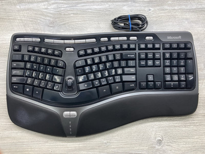 Microsoft Ergonomic Keyboard 4000 v1.0 KU-0462 USB Wired Model 1048 - TESTED!