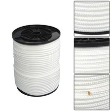 3/8 Inch Nylon Rope 500 Foot Spool 100 Nylon Solid Braid Rope Dyeable White