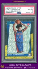 2022 Donruss Optic Choice BLACK GOLD HOLO #161 Cade Cunningham RC /8 PSA 8