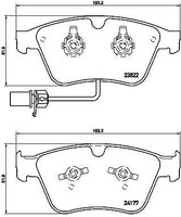 Brembo Bremsbelagsatz, Scheibenbremse Vorderachse FüR Bentley