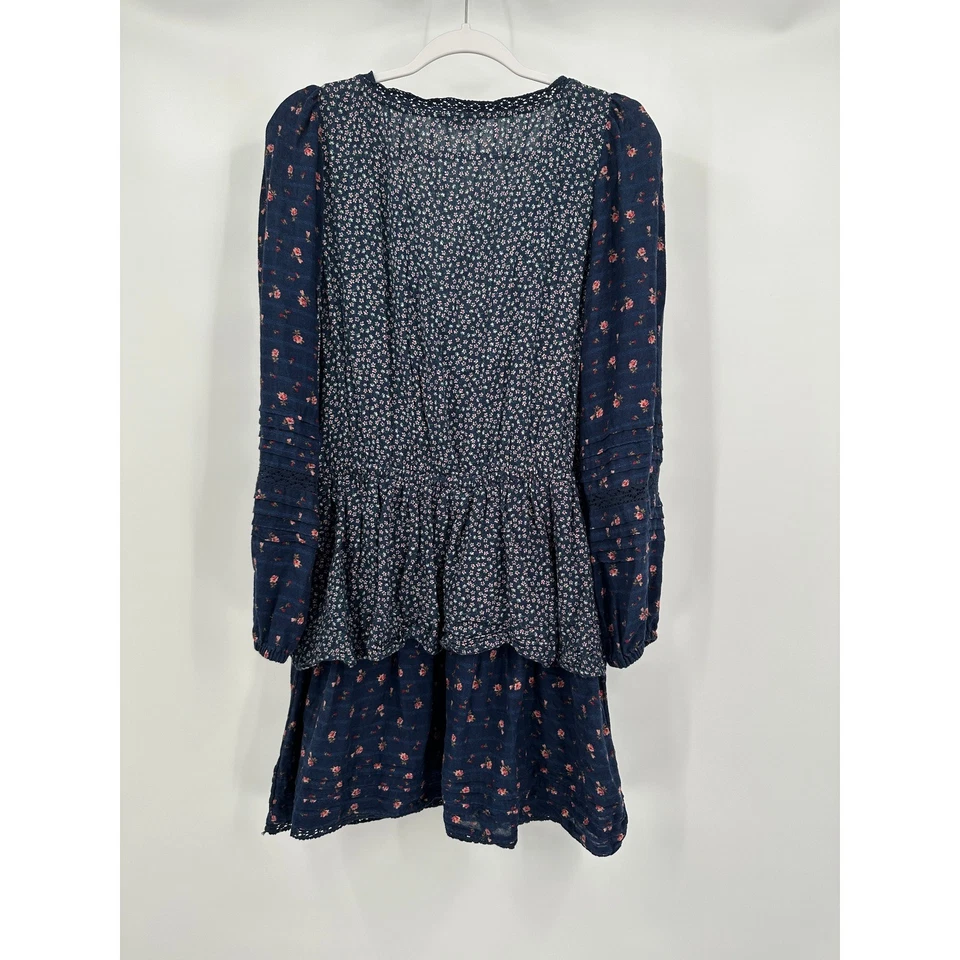 Vestido Babydoll American Eagle Mujer Y2K Talla L Floral En Niveles Cottagecore Patchwork Foto 2 de 4