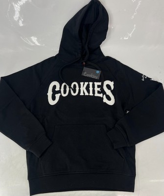 Cookies Crusaders fleece Pullover Hoodie Size S NWT Black