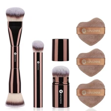 Makeup Brush Powder Puff Set, Foundation Concealer Contour Makeup Brushes, Flawl