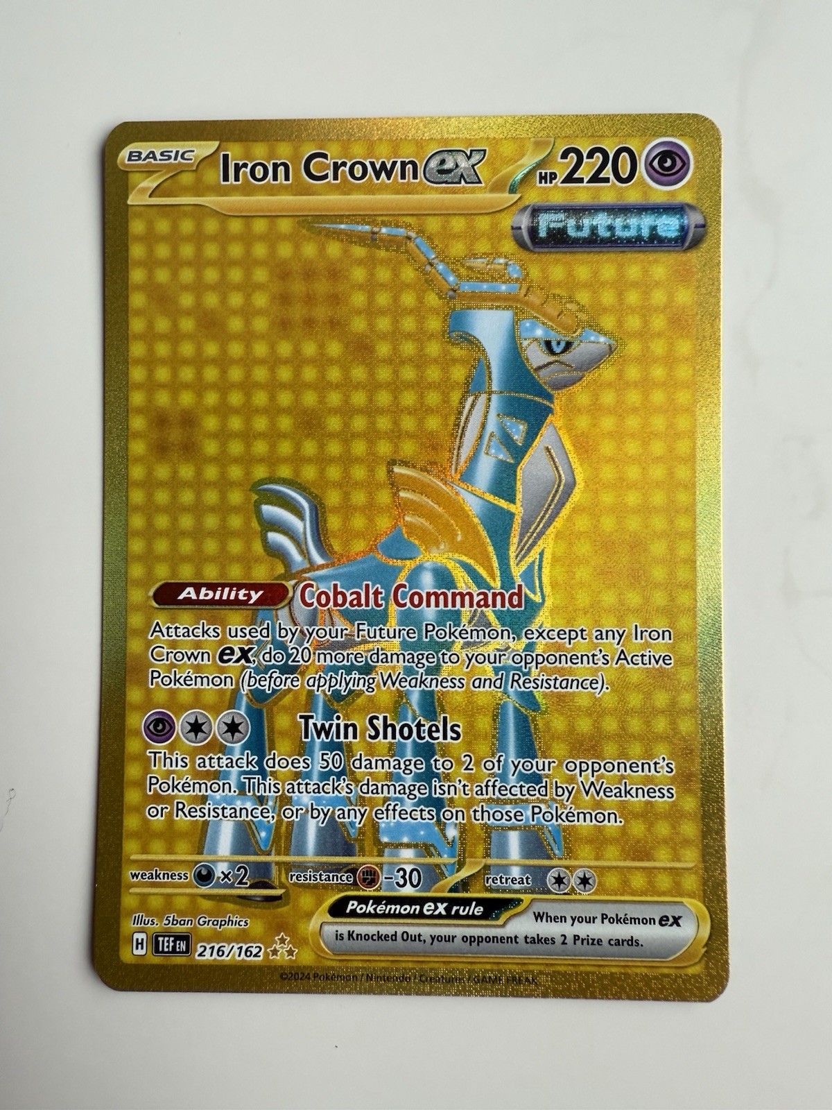 Iron Crown ex - 216/162 - Temporal Forces Hyper Rare - NM