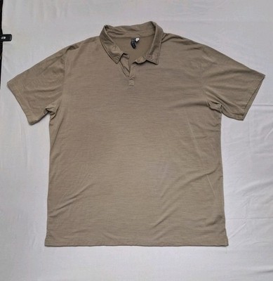 Ibex Merino Wool Collection Polo Golf Shirt Mens Sz XL Brown Made in USA 