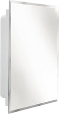 RV Bathroom Medicine Cabinet  16  W X 22  H  Two Shelves  Frameless Polished