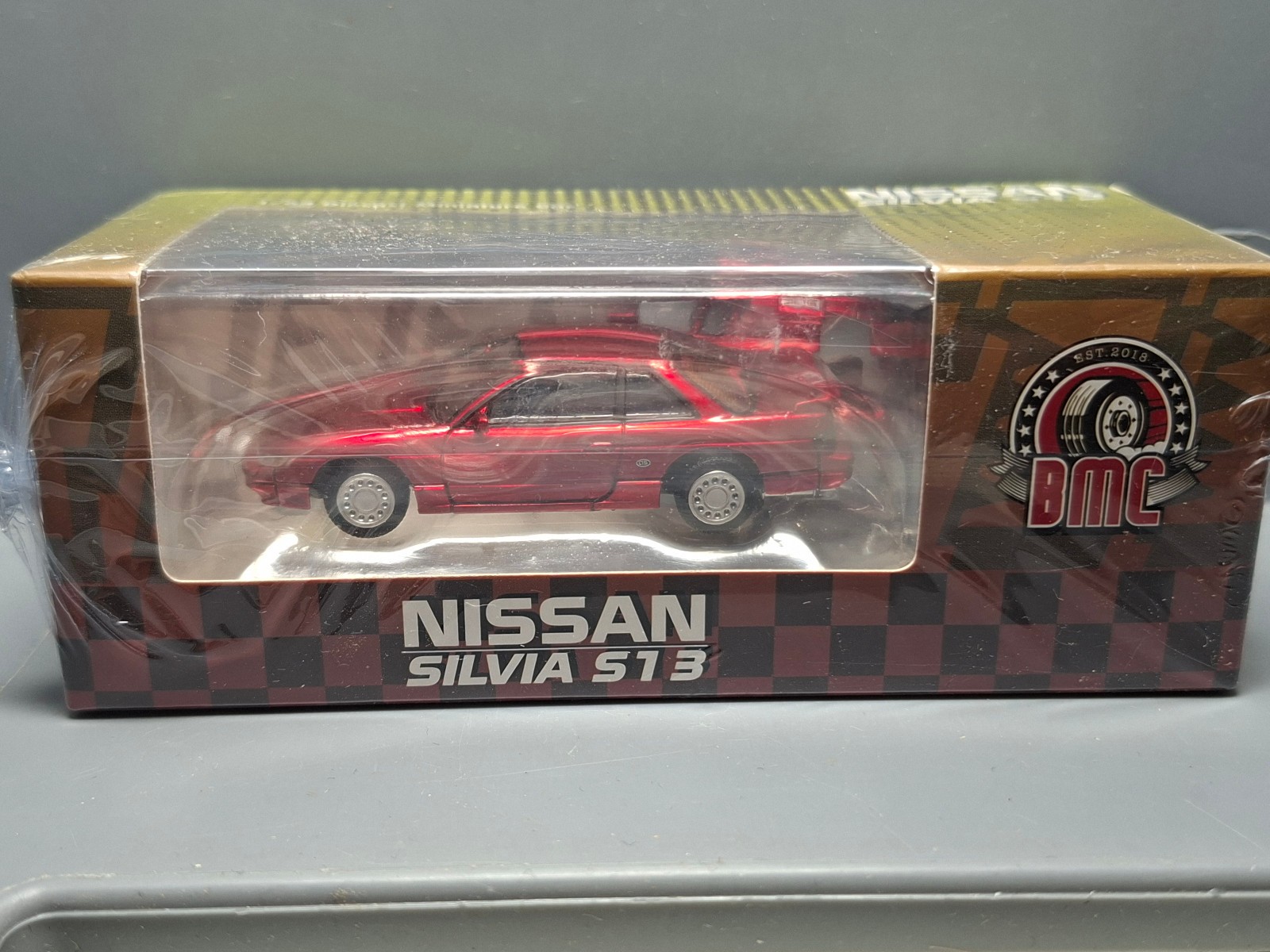 Nissan Silvia S13 miniature 1/64 rouge de collection BM Creation CP20