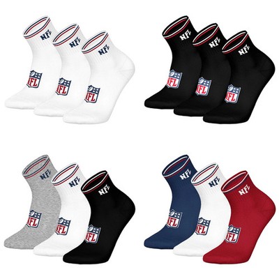 NFL Unisex Quarter-Socken, 3er Pack - NFL Shield 3Pack Quarter Socks, Logo, S...