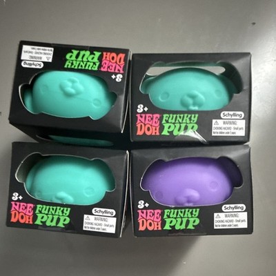NeeDoh Funky Pup Squishy Squeeze Toy Teal/Purple COLOR VARIES