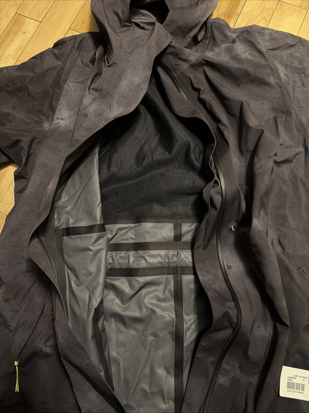 lululemon Lab Toja Shell Coat Mac Medium RRP £298 Celestial Black Granite BNWT image 4