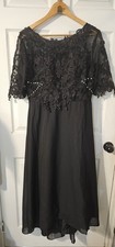 Sz 12 Fashion Chiffon Bridal Half Sleeves High Low Dress Lace Bridal Party