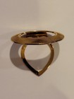 Vintage Lieba OVALScarf Clip Gold Tone Signed USA 80s Round Textured Jewelry — photo 6