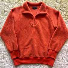 Beams Plus Zip Fleece Jacket Orange Mens Size M Casual Wear Auth From Japan RIN